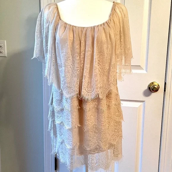 pink white lace dress Aveline Lace Mini Dress main image 0